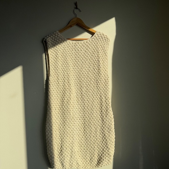 Vintage Harold's 100% Silk Button Front Chunky Knit Sleeveless Cardigan - Picture 9 of 11